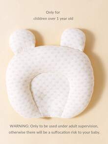 momscare 1pc Heart Print Baby Pillow, Breathable And Moisture-Wicking, Suitable For All Seasons