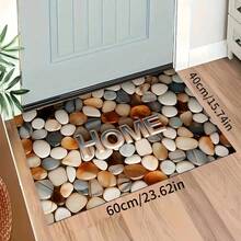 1 pieza Felpudo con diseño de guijarros, alfombra de drenaje duradera para cocina, sala de estar, entrada, balcón, decoración del hogar, cafetería, bar, vacaciones, fiesta, dormitorio, baño - Multicolor - Ver 14