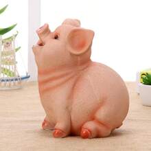 1个可爱动物存钱罐，储蓄罐，成人礼物，大号树脂动物钱盒，硬币现金储蓄罐，家居装饰，墙饰，复活节，婚礼，母亲节，单身派对用品，粉丝，捏捏乐，家居饰品，复活节家居，家居饰品，复活节篮子 - 粉色 - 查看 9