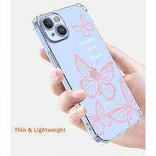 Case For Pova 6, Transparent Mobile Phone Case With Pink Butterfly Design, Soft Crystal Protective Silicone Case For Pova 6, 37008199 - 黑色 - 查看 5