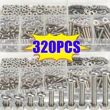 320Pcs Screws An Head Screws Nuts Bolts Assortment Kit M2 M2.5 M3 M4 M5 Metic Nut And Bolt Assortment - Multicolor - View 1