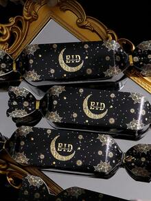 这款五包装的豪华开斋节礼品袋，饰以金色开斋节图案，是斋月和开斋节回礼、椰枣、糖果、巧克力、小礼物、派对礼品、开斋节晚餐、家庭聚会和节日礼品包装的理想之选。这款精致的纸袋非常适合穆斯林节日派对、节日餐桌布置和特殊场合的送礼。 - 多色 - 查看 9