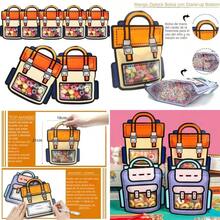 30 Bolsas de Regalo para Fiesta con Asa, Bolsas de Regalo Cumpleaños Reutilizables, Empaque de Fiesta Bonito para Dulces y Pequeños, para Almacenar Artículos Pequeños (Color )(Naranja) - Multicolor - Ver 1