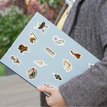 100pcs Vintage Classical Stickers, Suitable For Literature Journals, Notebooks, Cups, Refrigerators, Books, Luggage, Tables, Helmets, Skateboards, Guitars, Scrapbooks, DIY Boxes, Packaging Labels, Party Decorations - Multicolor - View 10