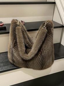 A Fashionable And Elegant New Autumn/Winter Solid Color Large Capacity Zipper Tote Bag For Women, Very Suitable For University, Work, Business, Commuting, Outdoor Activities, Travel And Outings For White-Collar Professionals. It Is An Ideal Choice For Work, Shopping, Attending Parties, Fashion Events, And Also Makes A Great Gift For Friends. - Multicolor - View 4