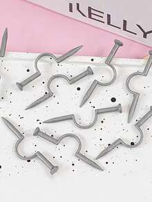 50pcs Finger Nail Piercing Prop Set, Party Gathering Interactive Joke Supplies, Friends Team Building Dinner Gag Creative Funny Small Gift - Multicolor - View 3