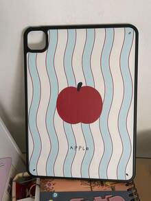 1个防震条纹苹果图案iPad保护套，黑色边框 - 平板电脑保护套，适用于iPad Mini、iPad 7/8/9/10/11、iPad Air 2024/2025、iPad Pro（不含iPad） - 彩色 - 查看 4