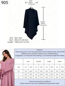 2pcs Set: Khimar Hijab Prayer Headscarf + Loose Comfortable Abaya Muslim Clothing, Suitable For Women's Daily Wear And Prayer, All Season - 彩色 - 查看 6