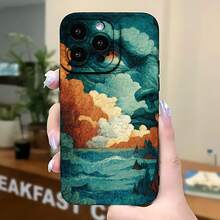 2026 nueva funda de teléfono esmerilada, funda de teléfono con impresión de arte paisajístico para  17 14 Pro Max  17 13 Pro  17 12  Galaxy S23 S22 S21 funda protectora para teléfono regalo de pareja para novio novia regalo de vacaciones - Blanco antiguo - Ver 5