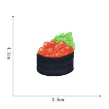 1 miếng vá thêu hình hoạt hình Sushi & Hải sản, có thể ủi lên quần áo, phụ kiện và đồ thủ công DIY - Hình cá hồi sushi, bạch tuộc, trứng cá muối, trứng. - Màu sắc hỗn hợp - Xem 19