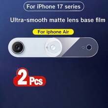 【2025新款隐形手机壳】兼容 17系列，镜头保护膜，磨砂纤维底面，高清玻璃面板，9H防刮防污，超薄贴合，适用于所有手机壳，易于安装和拆卸，无痕，适用于所有Pro Max/Air机型 - 無色 - 查看 10