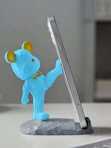 1pc Cute Bear-Shaped Phone & Tablet Stand | Desktop/Bedside Decor | Perfect For Birthday & Graduation Gifts - 彩色 - 查看 14