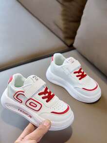 1 Pair Kids Shoes, New Spring/Autumn Boys Sports Shoes Girls Casual Sneakers Soft Sole Toddler Shoes - Red - View 2