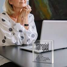 1 Piece 2D Flat Hairstylist Desk Sign Decoration, Suitable For Salon Professionals And Barbers, No Power Needed - Multicolor - View 4