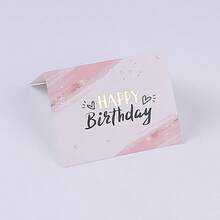 优雅生日贺卡套装，烫金贺卡，简约时尚设计 - 彩色 - 查看 14