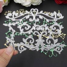 1pc Green Leaf Metal Cutting Die - Heavy Duty Scrapbooking And Card Making Die - Elegant Green Leaf Branch DIY Paper Craft, Scrapbooking Supplies, Intricate Leaf Design, Holiday Decoration - Silver - View 8