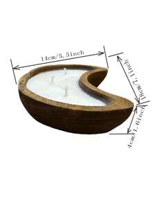 Wooden Crescent Moon Shaped Scented Candle, Creative Design Candle, Home Decor Candle, Eid Candle, Ramadan Candle, Festival Decoration, Celebration Candle, Birthday Gift, Souvenir, Small Gift, Especially Suitable For Ramadan Activities - Multicolor - View 14