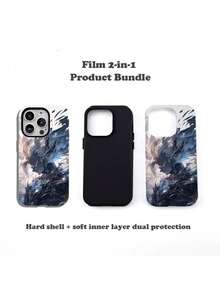 Un luchador de anime versátil con cabello blanco, funda 2 en 1 mate escarchada - Textura de alta calidad + agarre antideslizante |   Compatible con iPhone 11/12/13/14/15/16/17/Plus/Pro/Pro Max |   Regalo Elegante para Amigos, funda de teléfono anime, phone case, regalo de Navidad navideño Christmas para gamers - Blanco - Ver 3