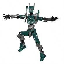 跨境酷炫机甲可动人偶，DIY组装机械机器人，多姿势解压人偶，摆件装饰，超棒DIY机器人饰品，男孩礼物，节日礼物，生日礼物，独特机器人装饰 - 彩色 - 查看 5