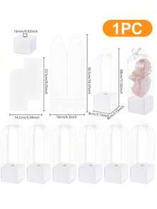 1~10Pcs Portable Transparent Flower Box Handheld Plastic Bouquet Packaging Box Birthday Wedding Valentine's Day Flower Boxes - Multicolor - View 12