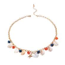 Hot-Selling Beach Vacation Seashell Necklace Women's Beaded Starfish Coconut Tree Scallop Shell Necklace Tropical Casual  Coastal Style Summer Beach Resort Wear Ladies' Must-Have Jewelry Lightweight Fashionable Shell-Embellished Neckpiece Perfect Gift For Her Stylish Accessory That Complements Any Summer Outfit Comfortable To Wear All Day Long Suitable For Beach Trips & Tropical Vacations Adds Vacation Charm To Daily Looks Easy To Match With Swimsuits, Dresses, Tops & Skirts Durable Beads That Stay Secure Popular Summer Coastal Necklace - 29176-trắng (D15-5-09) - Xem 11