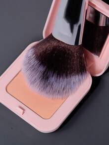 1支大号舌形散粉刷，柔软毛腮红刷，透明散粉刷，多功能化妆刷，旅行便携美妆工具