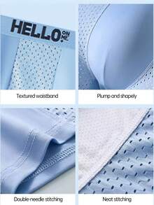6pcs Men's Summer Ice Silk Cotton Crotch Slim Fit Underwear(SizeRunSmall,SizeUp),Comfortable&Multicolor Solid Color  Boxer Briefs,Breathable Boxer Shorts,Casual ,Sports Elastic Letter Band Boxer Briefs,Sports Boxer Briefs Sweat Absorption Breathable Good Elasticity Versatile Solid Easy To Wash Quick Dry Sports Outdoor Running Yoga Daily School Men, - Multicolor - View 9