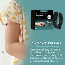 1pc Classic Electronic Mosquito Repellent Watch, Physical Mosquito Repellent, Outdoor Activity , Silent Office Mosquito Repellent Device, Electronic Mosquito Repellent Device, Men's Sports , Women's Fashion Mosquito Repellent Watch, Suitable For Home, Gathering, Walking, Adjustable Size, Easy And Comfortable To Wear, Great Gift For Family, Unisex - Black - View 8