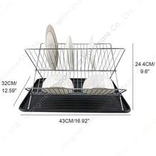 Foldable Kitchen Dish Drying Rack, Dish Drainer Holder For Plates, Bowls, Cups And Utensils - Multicolor - View 4