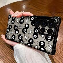 Funda de teléfono creativa de billar con diseño de cereza para S25 S24 S23 S22 S21 S20 FE S20 Ultra A03s A04E/M04 A05s A06 4G A13 4G A15 4G/5G A25 5G A32 4G A55 5G A03 A04 A05 A12/M12 4G A13 5G/A04S A16 4G/5G A35 5G S20 S20 Plus A34 S21 FE Ultra Plus 4G 5G, funda trasera transparente suave a prueba de golpes - Colores mixtos - Ver 5