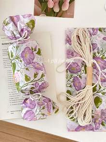 Papel de embrulho para presente com estampa de ursinho de pelúcia roxo em formato de trombeta (5/10/20 unidades), resistente à umidade e a impactos, ideal para aniversários, Dia dos Namorados, presentes, roupas, embalagens de presentes e decoração de caixas. - Multicolorido - Ver 8