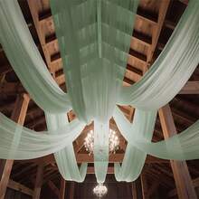 1/2 Pcs 10m Large Size Transparent Backdrop Curtain, Suitable For Party, Ceiling, Wedding Arch, Reception Area And Other Decoration Occasions