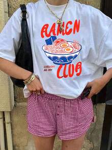 Tween Girls Casual Printed White Crew Neck Short Sleeve T-Shirt, Summer Top - White - View 9