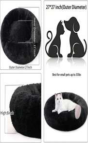 Dog Bed For Small Medium Large Dogs Cats, 20 Inch Calming Washable-Round Cozy Soft Pet Bed For Puppy And Kitten With Slip-Resistant Bottom - ColorD - 查看 4