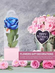 1~10Pcs Portable Transparent Flower Box Handheld Plastic Bouquet Packaging Box Birthday Wedding Valentine's Day Flower Boxes - Multicolor - View 2