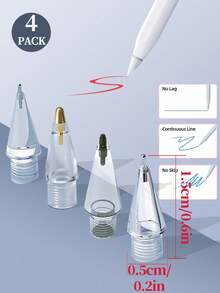 Bộ 3/4/6/8 ngòi thay thế, tương thích với Apple Pencil thế hệ 1/2; Đầu bút, tương thích với iPad Pro Pencil thế hệ 1/2, bao gồm nắp bảo vệ đầu bút, bao đựng bút và phụ kiện nắp bút thay thế, thích hợp làm quà tặng sinh nhật và ngày lễ cho mẹ, gia đình và bạn bè. - Nhiều màu - Xem 12