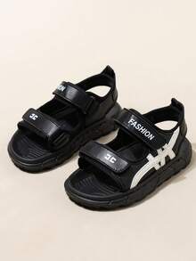 儿童凉鞋，男童EVA软底凉鞋，适合夏季，黑色 - 黑色 - 查看 14