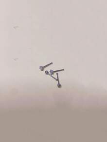 Set de aretes de botón de mini circonita de 2 mm + aretes de botón de mini bola, hipoalergénicos, aptos para piel sensible, postes de aretes cómodos, adecuados para uso diario, unisex, perfectos para parejas - Multicolor - Ver 6