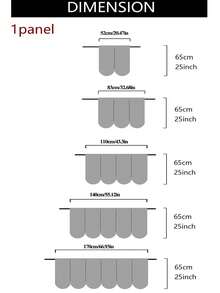 1pc White Flower Embroidered Lace Semi-Sheer Curtain Panel, French Style For Living Room Or Bedroom - White - View 2