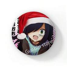 58mm 新款趣味动漫《丧女》黑木智子后室徽章胸针，动漫抱枕胸针，包包配饰装饰，朋友礼物，圣诞风格 - 58 mm - 查看 26