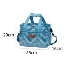 600D牛津布防水保温午餐包，花卉图案，适合办公室、学校和野餐。防水便携包，配有肩带。多种颜色可选。保温性能优异。 - 彩色 - 查看 5