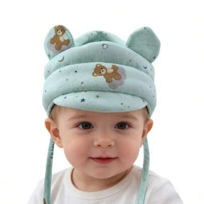 1pc Adjustable Child Toddler Safety Helmet, Anti-Fall Head Pad, Suitable For Infants, Breathable Mesh