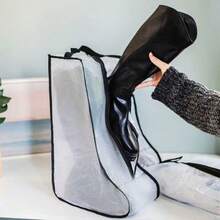 Multi-Size Waterproof Transparent Mesh Shoe Bags, Dust-Proof & Moisture-Proof Boot/Sneaker Storage Bags, Handheld Zipper See-Through Shoe Organizers For Sports, Travel