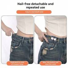 Adjustable Cat Claw Waist Cincher, No Sewing Or Tools Needed, Waist Button Clip Fastener For Jeans, Skirts, Tightens Waistline, Reusable Detachable Silver-Tone Buckle Brooch, Durable Fashion Waist Clip Accessory For Women, Men, Students, Teens, College Girls, Young Professionals