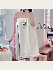 山茶花浴袍三件套，亲肤柔软，透气吸汗，弹性腰带，冬季浴袍，含浴袍和吹风帽