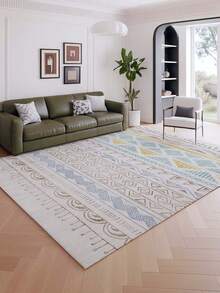 简约时尚室内装饰地毯，仿羊毛材质室内地毯，客厅地毯，沙发地毯，卧室地毯，防滑床边地毯，餐厅和厨房地毯，办公椅垫，入口垫，户外野餐毯，户外露营垫 - 多色3 - 查看 5