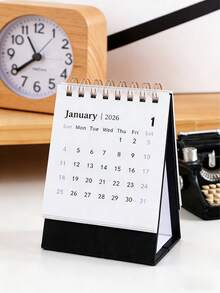 2026 Minimalist Compact Desk Calendar, Portable Solid Color Desktop Decor, Mini Calendar, Back To School, Study Supplies, School And Office Desk Decoration, Ideal For Home And Office Organization, Paper Material, Monthly Layout, Monthly Planner | Durable Wall Calendar, Home Calendar Gift For Friends, Back To School Season - Multicolor - View 14