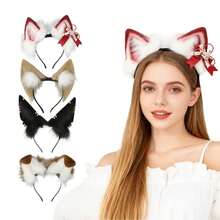 Super Cute Electric Ears: Automatic And Touch-Sensitive Modes Cat And Fox Ears For Cosplay - USB Rechargeable Ears With Touch-Sensitive Mode, Soft Plush Material, Suitable For Halloween, Christmas, Valentine's Day Cosplay Accessories, Costume Accessories, Party Masks - 阿努比斯神廟 - 查看 3