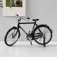 Micro Alloy Bicycle Series: Bookshelf Decor, Metal Art, Home Decor, Desktop Decor, Finger Bicycle Decorations, Home Living Room Bar, Coffee Decor (Black)