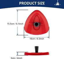 Spin Mop Replacement Head Base Compatible With Oceda EasyWring 1-Tank System Mop Rotating Triangle Mop Head Cover Replacement Rotating Mop Base Plastic Base For Spin Mop Accessories - White - View 4